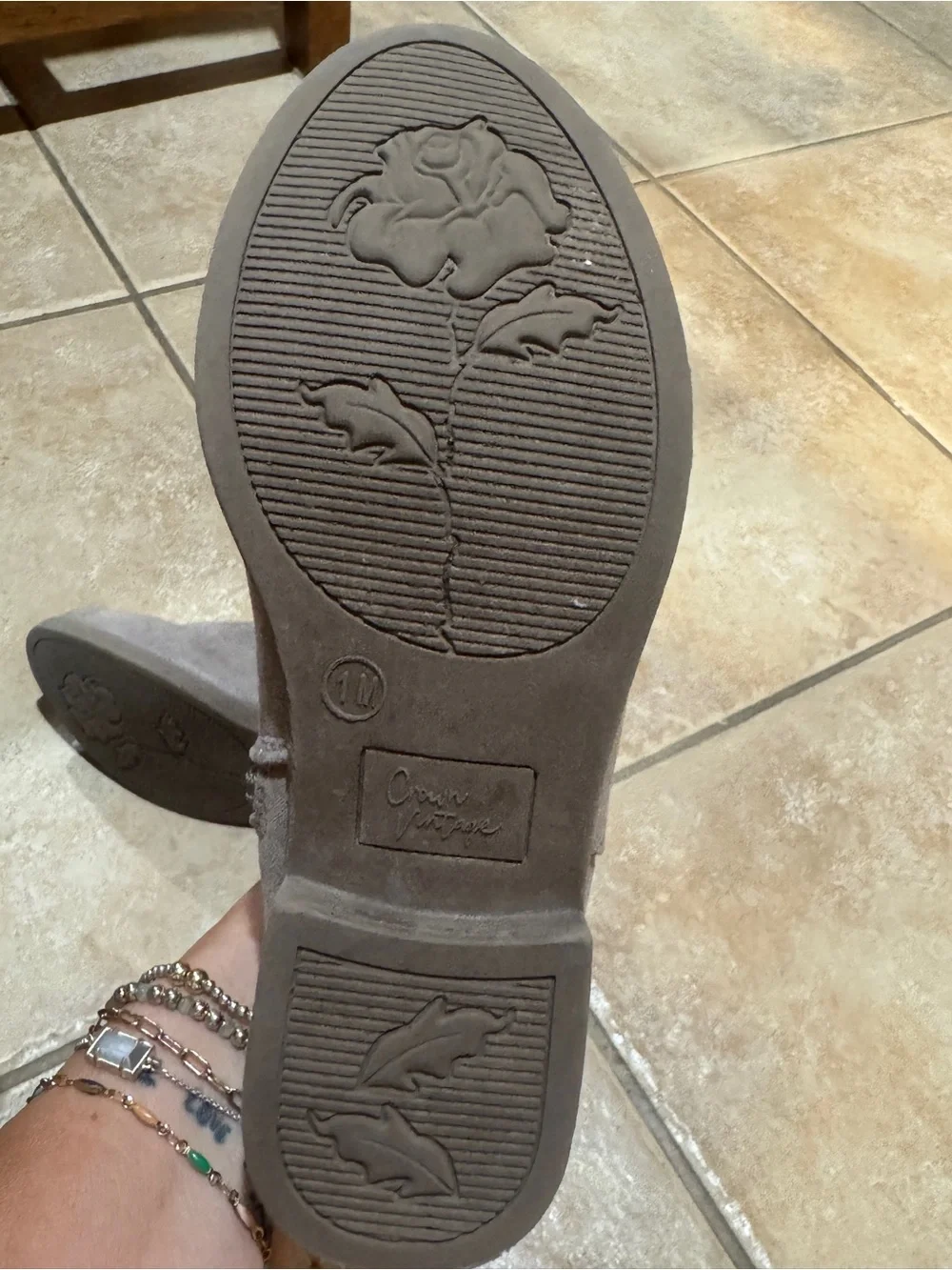 Gray Slouchy Mid-Calf Boots